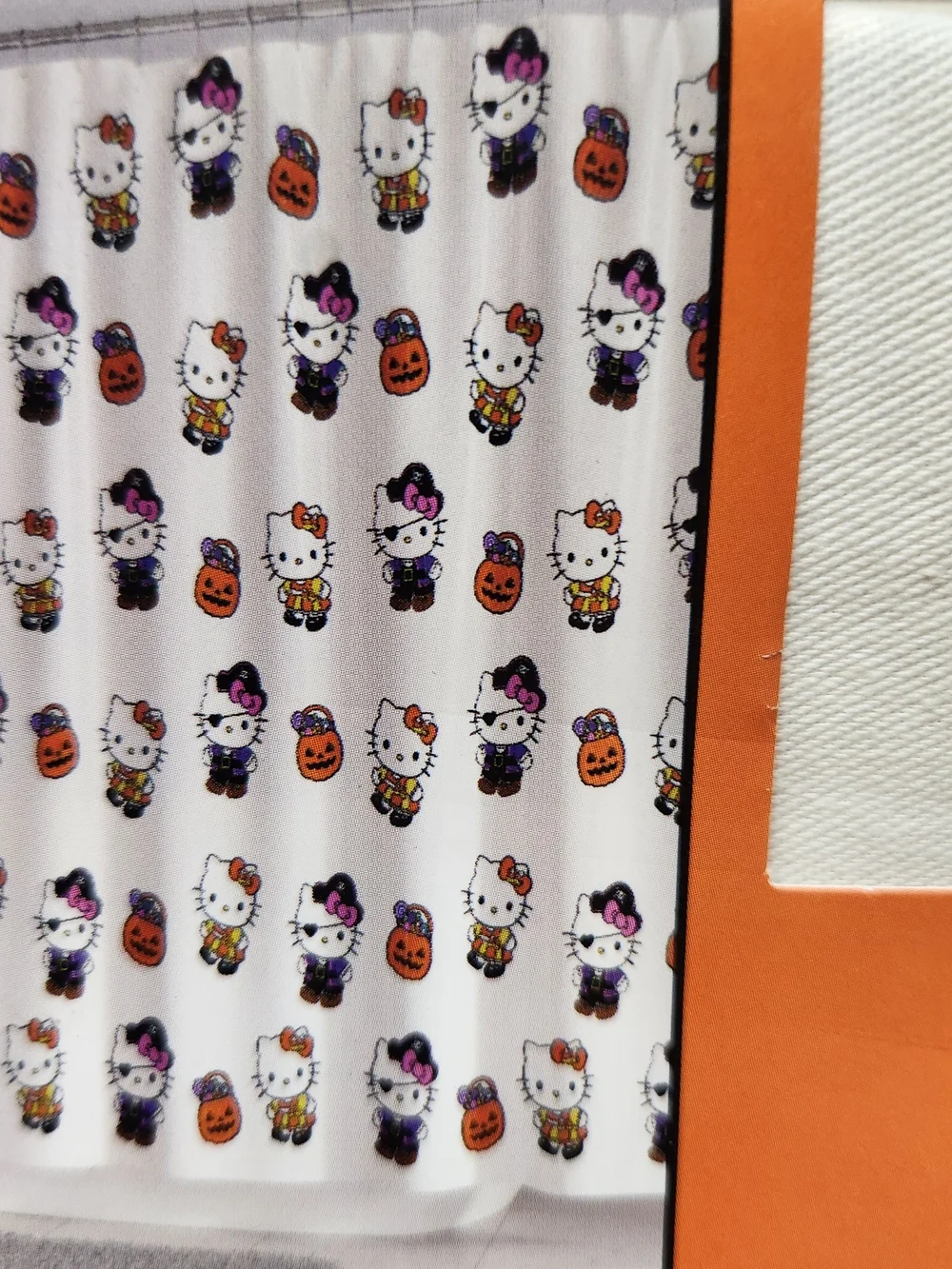 Hello Kitty Halloween Pink & Purple Character Shower Curtain